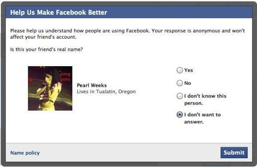 Facebook Tries To Make People Snitch On Their Friends 